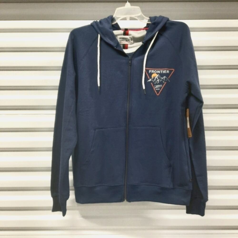 Frontier Mens Hooded Sweatshirt Jacket Size Large